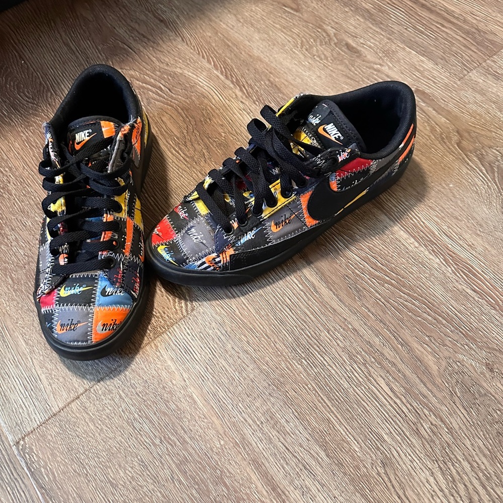 Nike Black and Orange Performance Sneakers
